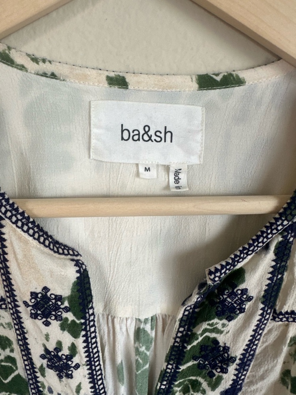 BA&SH Idris Abstract Tie Dye Print Blouse - Picture 4 of 16
